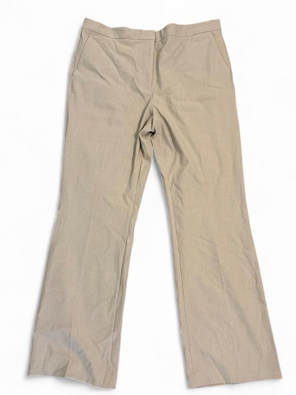 Ann Taylor Khaki Straight-Leg Dress Pants